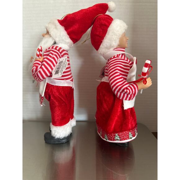 Mr & Mrs Clause 9” set baking light weight for table top/tree decorations NWT - Picture 4 of 5